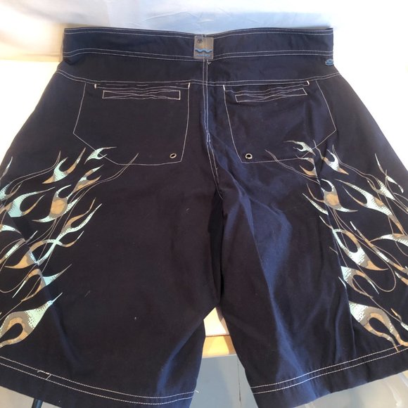 Phys Sci Physical Science Sz 38 Mens Blue Swim Trunks Shorts - Picture 2 of 2